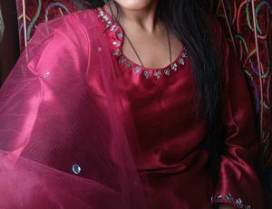 Maroon Salwar Kameez Duppata