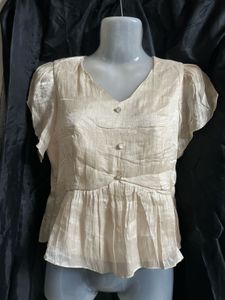 Elegant V-Neck Peplum Top