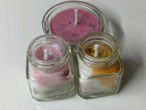 Handmade Scented Candles in Glass Jars