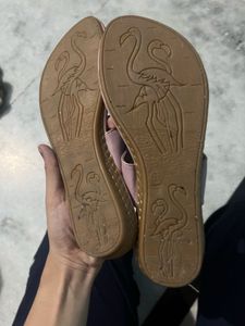 Sparkly Pink Toe-Ring Sandals