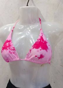 9258. Pink Tie-Dye Bikini top