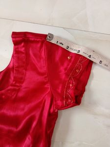 Red Satin Blouse