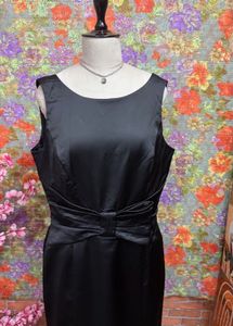 3 for 999 Elegant Black Satin Sheath Dress