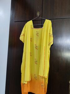 Biba Suit In Vibrant Yellow Colour