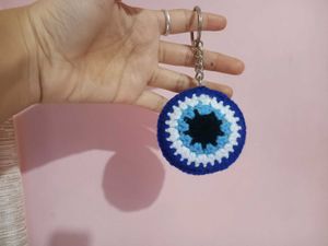 Crochet Evil Eye Keychain set