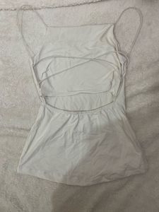 White Backless mini dress