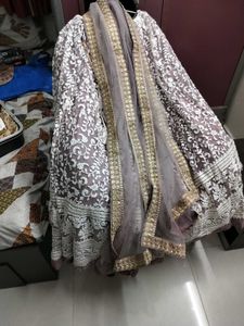 Light Lavender Colored Lehenga Skirt And Dupatta