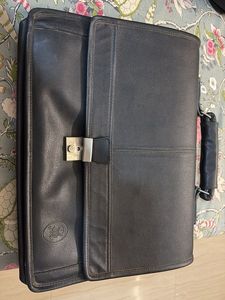 Classic Black Leather Briefcase