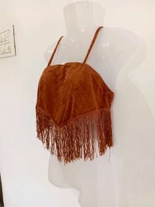 Western Fringe Crop Top