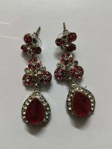 Stunning Red &amp; Silver Necklace Set