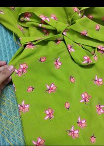 Green Floral Print Maxi Dress
