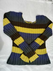 Striped Knit Top 🧡