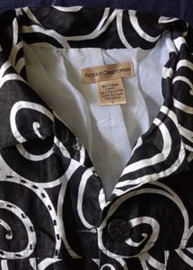 Unique Swirl Print Button-Up Jacket(imported)