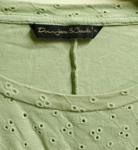 Green Eyelet Detail T-Shirt