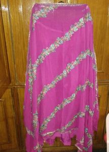 Beautiful Embroidered Pink Kurta set with heavy du