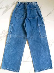 Blue Denim Cargo Pants 👖