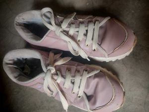 Stylish Pink Lace-Up Sneakers