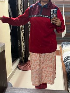Stylish Red Pullover Sweater