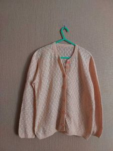 Peach Knit Cardigan