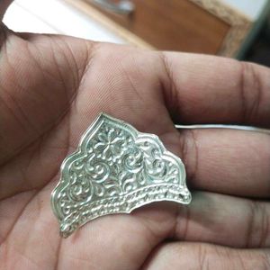 Pure Silver Mukut(मुकुट) for Thakur ji