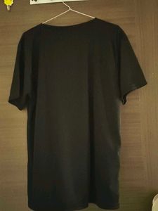 Black T-shirt with Abstract White Design