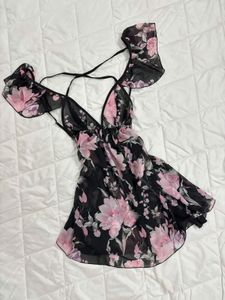 Chic Floral Babydoll Nightdress