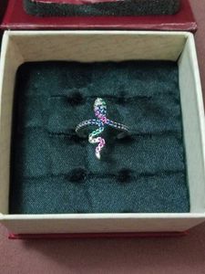 925 pure silver sparkling snake Ring # fixed price