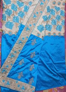 Embroidered Wedding Or Party Wear Saree