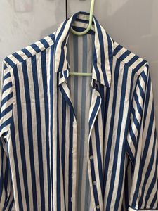 Chic Striped Button-Up Shirt