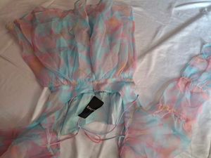 Pastel Tie-Dye Mini Dress