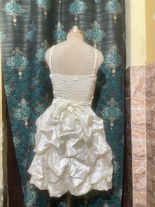 Elegant Cream Layered Cocktail Dress