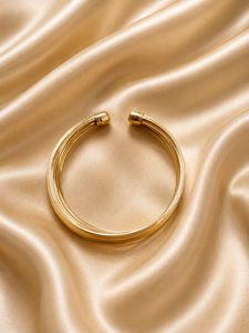 Gold Butterfly Bangle Bracelet