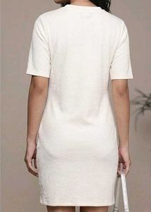 Casual Cream T-Shirt Dress