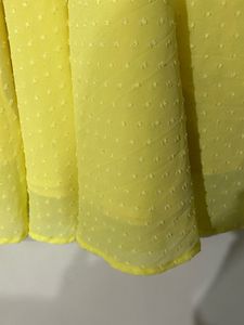 Bright Yellow Georgette Chikankari dress