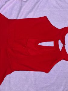 Red Halter Neck Dress