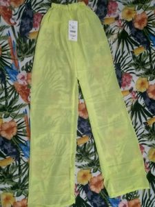 Yellow Wide Leg Lounge Pants