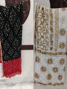 Bohemian Bandhani & Embroidered Dupatta Set