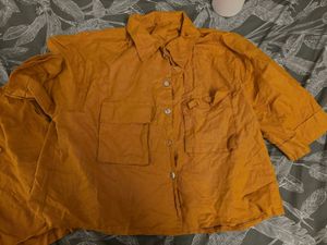 Stylish Mustard Yellow Button-Up Coord Set