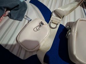 Chic Crossbody Bag with Detachable Pouch