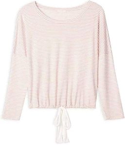 Cute Pink Striped Long Sleeve Top