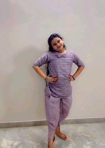 Elegant Purple Kurta Set