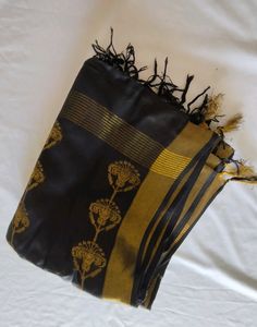 Black And Gold Saree (Women's)