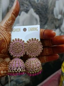 Stunning Jhumka Earrings - Set of 2