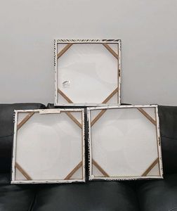 Set of 3 Abstract Geometric Canvas Art