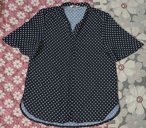 Stylish Women's Dark Blue Printed Top