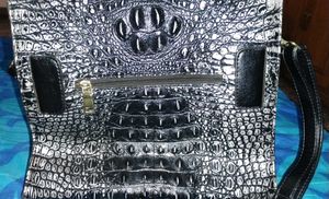 Chic Crocodile Textured Handbag