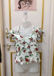 Floral Cold Shoulder Top