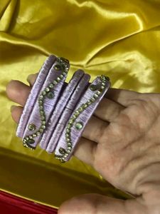 Beautiful Lavender Silk Bangles
