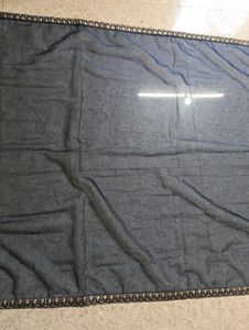 Elegant Navy Blue Duppatta with Gold Embroidery