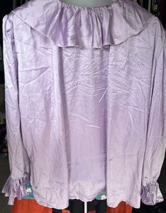 Chic Lavender Ruffle Blouse